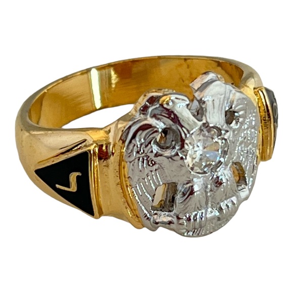 Vintage Accessories Vintage Masonic Ring 4k Gold Plate Freemason